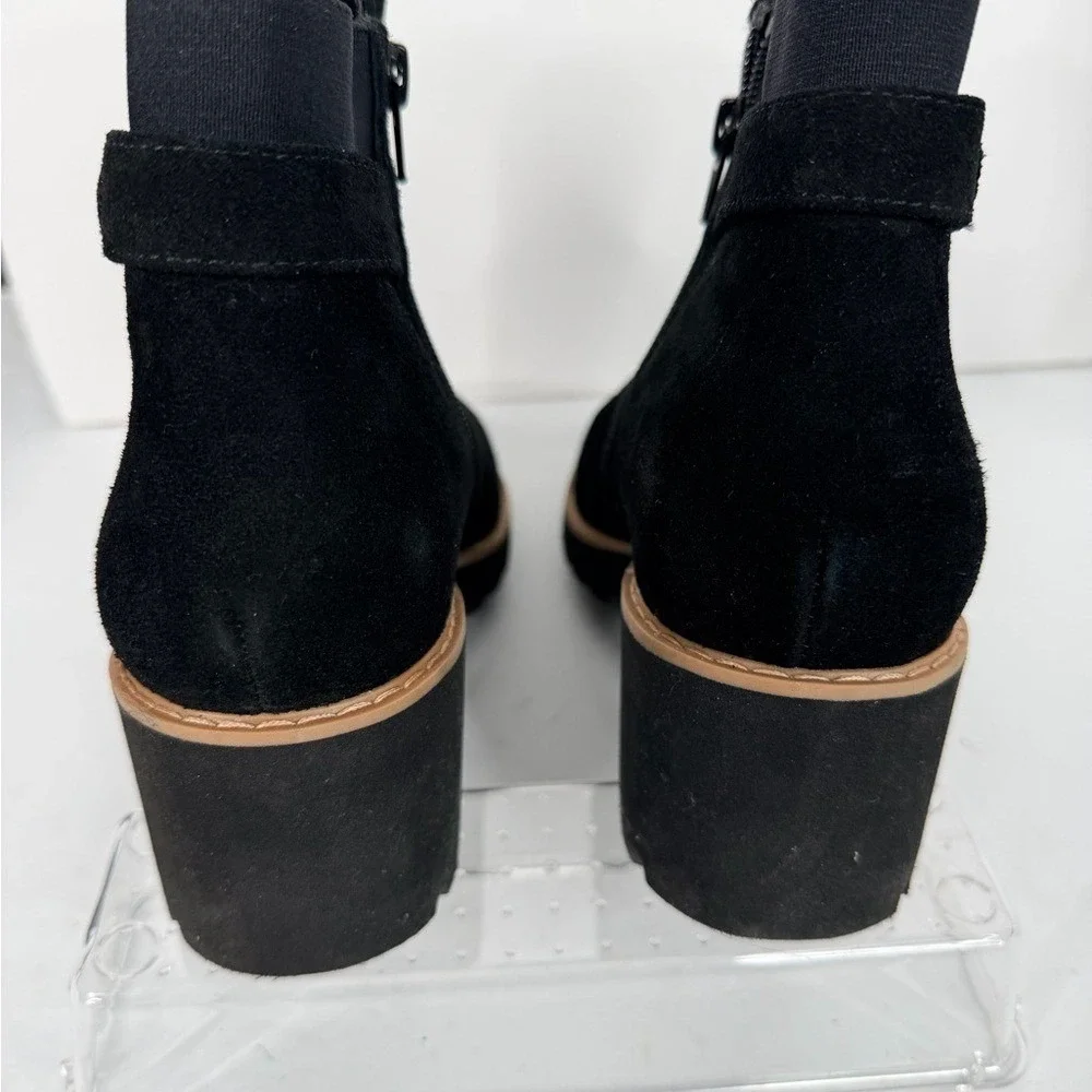 Giani Bernini‎ Vaass Black Suede Ankle Booties Womens 10M